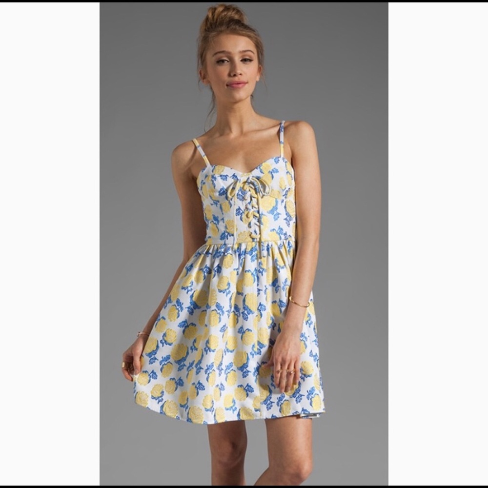 Juicy Couture Rose Jacquard Corset Dress Size 2